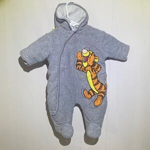 Disney Winnie the Pooh Tigger newborn baby bunting snow suit fleece